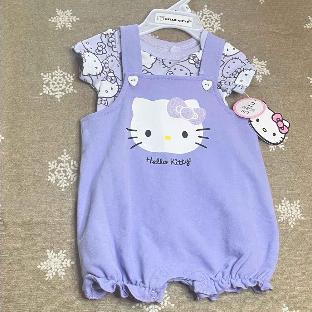 Hello Kitty Sanrio Lavender Baby Outfit Size 6 Month NWT